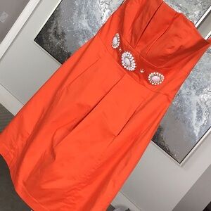 Camille La Vie Orange Strapless Dress
